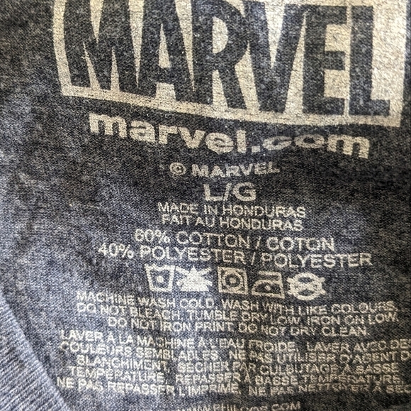 MARVEL BLUE GRAPHIC T-SHIRT SPIDER MAN HULK SIZE ADULT LARGE - Picture 4 of 8